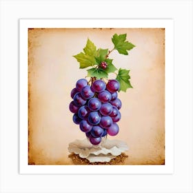 Grapes In A Vase Art Print