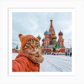 Cute Cat Takes A Selfie 7 Art Print