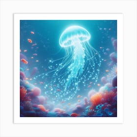 Underwater Jellyfish Art Print