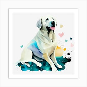 White Labrador Retriever Art Print