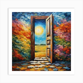 Open Door. Innovative Horizons: Navigating the Future with AI-Enhanced User Experience wall art Art Print