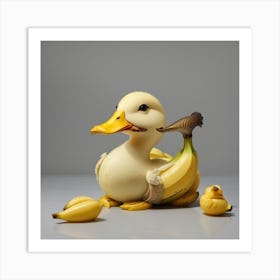 Banana Duck Art Print