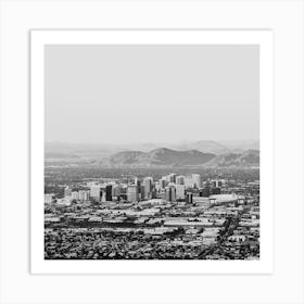 Black And White City View Art Print