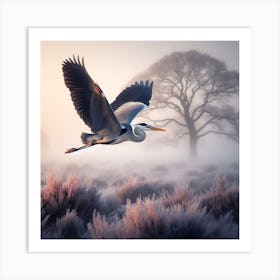 Heron In Flight 1 Art Print