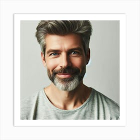 Portrait Of A Man With Gray Beard Art Print