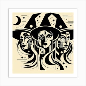 Witches 3 Art Print