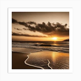 Sunset On The Beach 763 Art Print