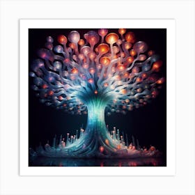 Glass tree 3 Art Print