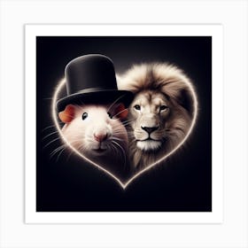 Lion And Rat Art Print