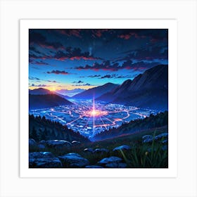 City At Night Art Print