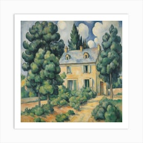 House And Trees Paul Cezanne Art Print 2 Art Print