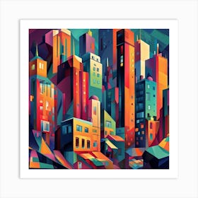 City Skyline Art Print