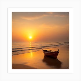 Sunset On The Beach 1 Art Print