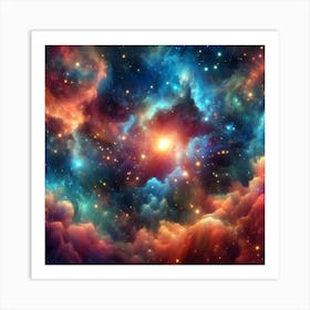 Cosmic Whirl 1 Art Print