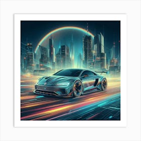 Futuristic Car 210 Art Print