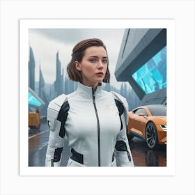 Futuristic Woman 12 Art Print