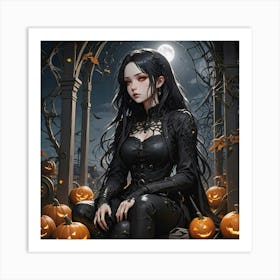 Halloween Girl Art Print