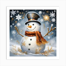 Snowman 1 Art Print