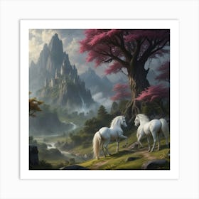 Unicorns In The Forest 8 Art Print