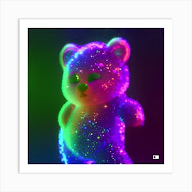 Glow In The Dark Teddy Bear Art Print