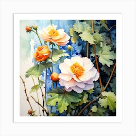 Watercolor Flower Painting Art Print