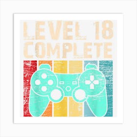 18th Birthday Level 18 Complete Finally Adult Gaming Art Print