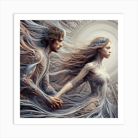 Ethereal Couple Art Print