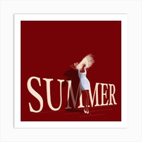 Summer letters Fashion woman Art Print