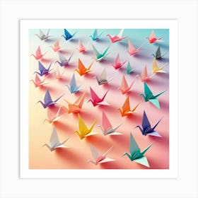 Origami Birds 1 Art Print