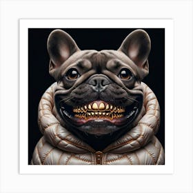 French Bulldog With Gold Teeth Art Print