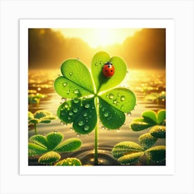 Four-leaf clover 1 Art Print