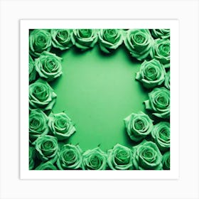 Green Roses 24 Art Print