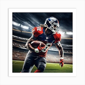 Nfl Player Running 1 Art Print