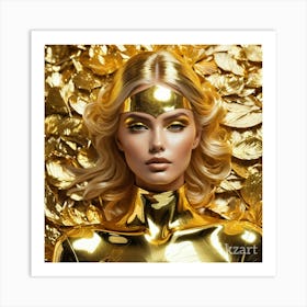 Golden Goddess Canvas Print Art Print