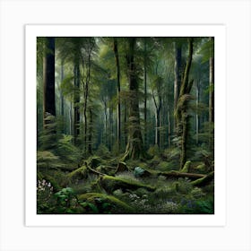 Mossy Forest Art Print