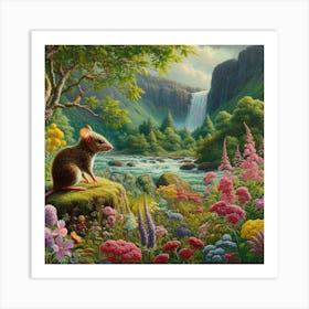 Mouse In The Forest 3 Art Print