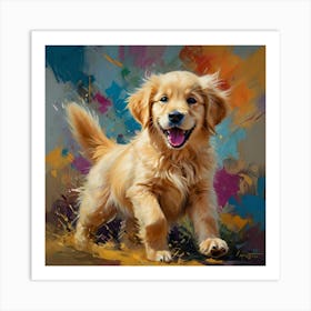 Golden Retriever Puppy Art Print