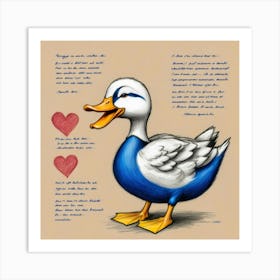 Duck With Poem 1 Art Print