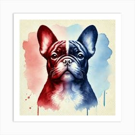 Watercolor French Bulldog 2 Art Print