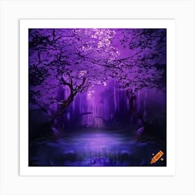 Craiyon 221146 Mythical Purple Tree Wallpaper Art Print