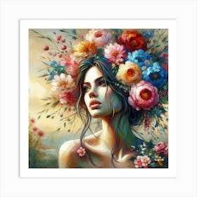 Flower Girl 3 Art Print