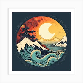 Azure Waves Art Print