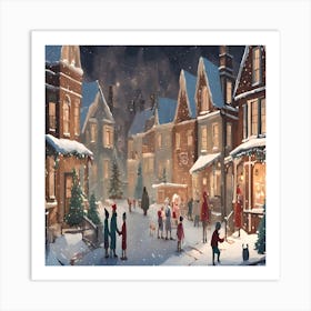 Christmas Village Art Print