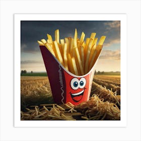 French Fries In A Field Art Print