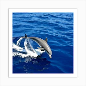 Dolphin Jumping Out Of The Water 2 Art Print