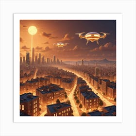 Futuristic Cityscape 33 Art Print