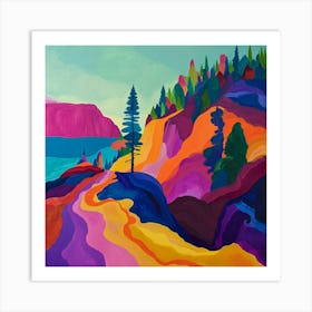Colourful Abstract Pribaikalsky National Park Siberia 3 Art Print