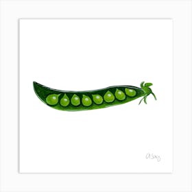 Green peas Art Print