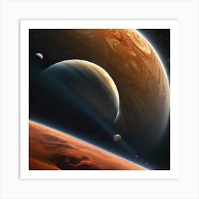 Planets In Space 9 Art Print