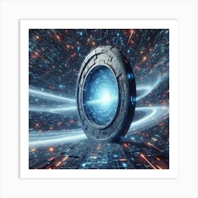 Spaceship In Space 2 Art Print